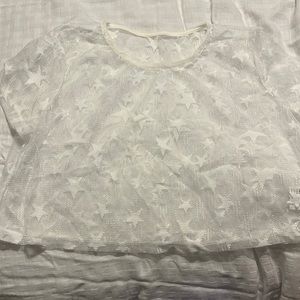 mesh white top